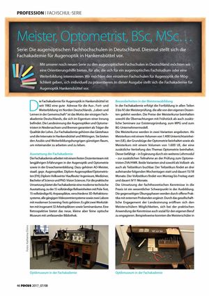 Artikel Fachakademie im Focus 07/08.2017